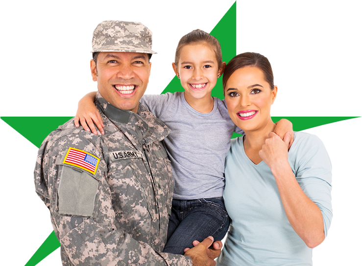 Family with a veteran dad: Veteran bank personal account.